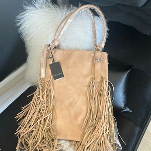 FREE PEOPLE- Urban Originals- Natural Fringe Tote